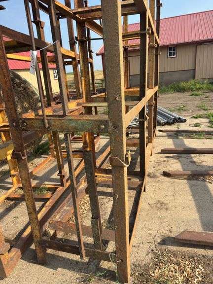 Steel storage rack. 12ft long, 30" deep, 9.5ft tall