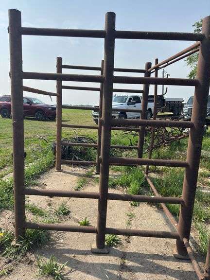 Steel rack, approx 7x6.5ft, 7ft tall