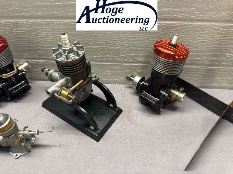 5 items. Salesman sample miniature display motors. 2 McCoy. 1 Arden