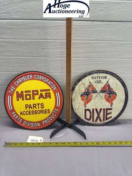 X2 - Mopar & Dixie signs - tin