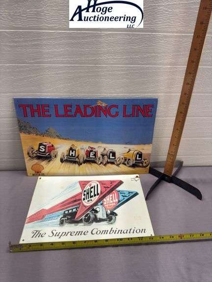 X2 - The Leading Line & The Supreme Combination signs - tin