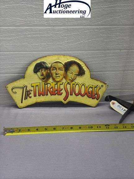 The Three Stooges sign - tin