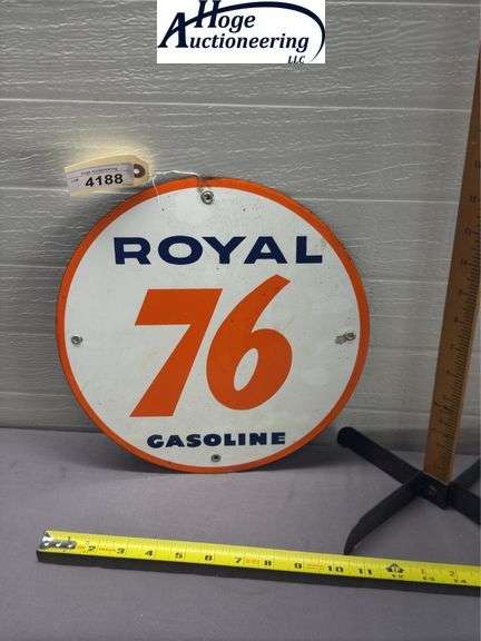 Royal 76 Gasoline sign - tin