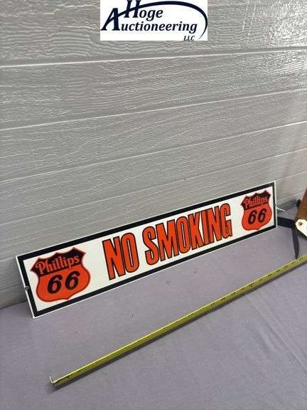 Phillips 66 No Smoking sign - tin