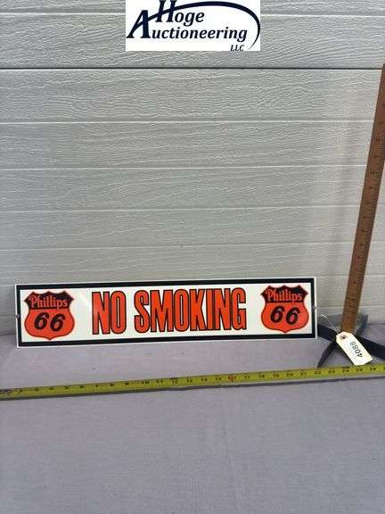 Phillips 66 No Smoking sign - tin