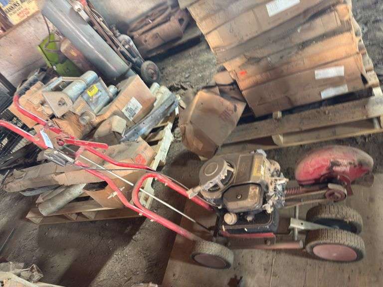 Gas powered lawn edger.
