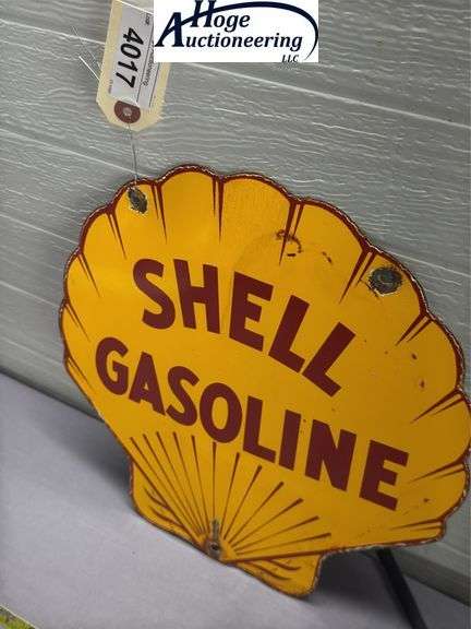 Shell Gasoline sign - porcelain type