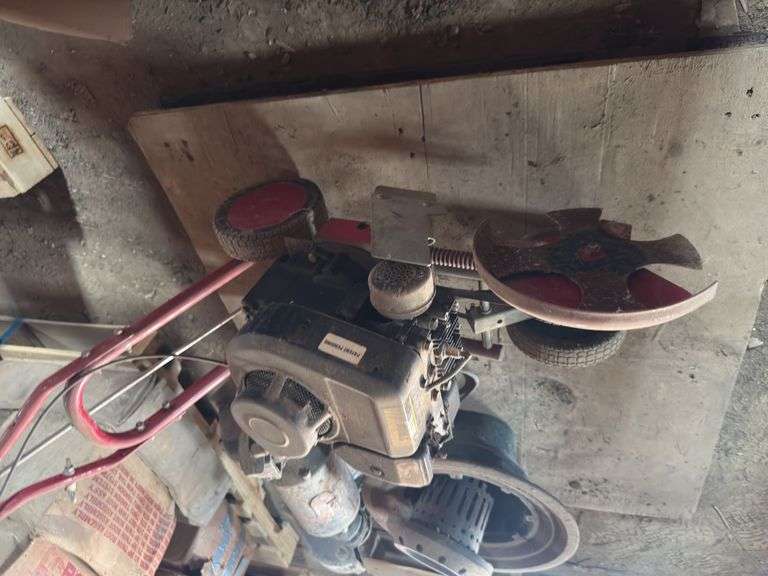 Gas powered lawn edger.