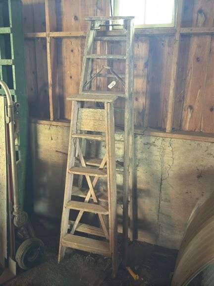 2- woods, step ladders- 5ft & 7ft