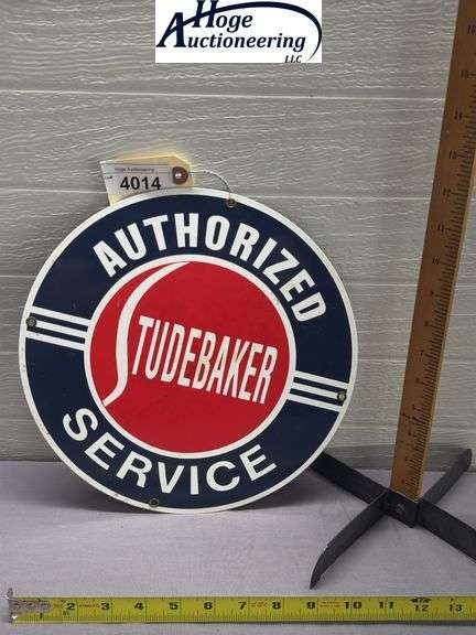 Studebaker Authorized Service sign - porcelain type