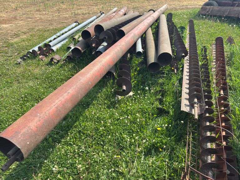 Pile of augers and tubing