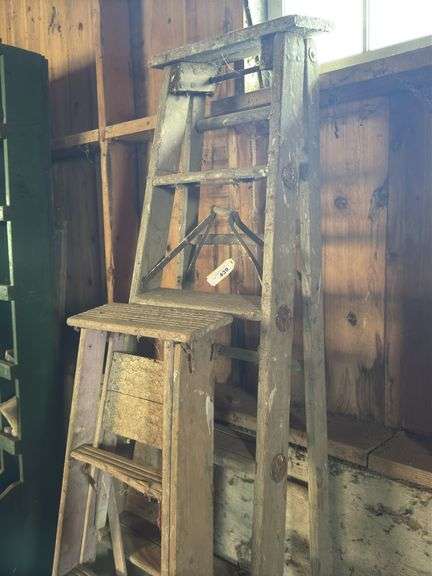 2- woods, step ladders- 5ft & 7ft