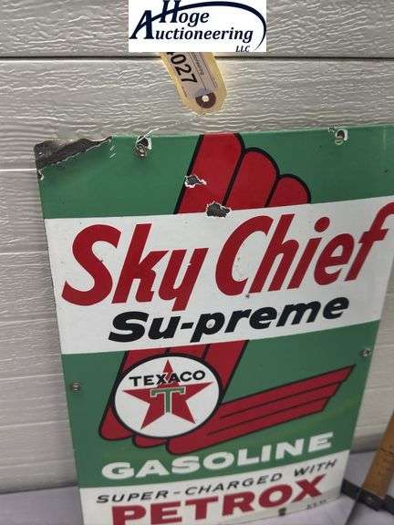 Texaco Sky Chief sign - porcelain type