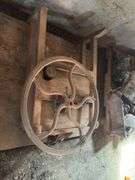 Antique wood corn sheller
