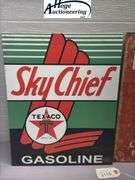 X2 - Texaco Sky Chief & Texaco Motor Oil signs - tin