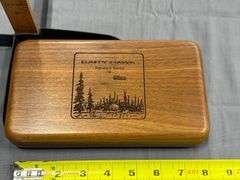 Utica Gary Hawk Signature Series 4 pc engraved brass wildlife knife set