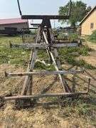Iron storage rack. Approx 15ft long 5.5ft tall