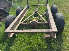 Homemade pin hitch trailer frame. 4x7.5ft