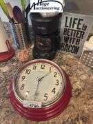Sterling & Noble Clock, paper towel holders, utensil holders, pig decor, Mr. Coffee coffee maker, na