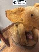 Carved Wooden pig, Farm Fresh Bacon sign and pig stress toy