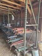 3 sections of pallet racking w/6 shelves. 4 uprights. Overall size as pictured us approx 24ft long, 