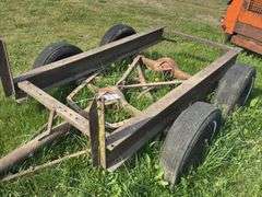 Homemade pin hitch trailer frame. 4x7.5ft