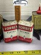7 cans. Spices, lubricants, oil and monkey grip. 2 Forbes, 3 Archer, 1 Mobil, 1 Monkey Grip Tube Rep