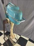 1955 Mercury Mark 6 outboard motor, 2.5 gal gas tank, (stand not included)