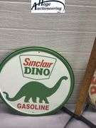 X2 - SInclair Dino Gasoline and Red Crown Gasoline signs - tin