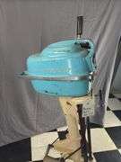 1955 Mercury Mark 6 outboard motor, 2.5 gal gas tank, (stand not included)