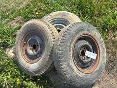 3 tires w/rims. 2-7.00-15LT, 1- LT235/85R16