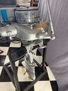 1939 Evinrude Speedi twin outboard motor w/stand