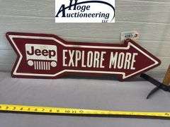 Jeep Explore More sign - tin