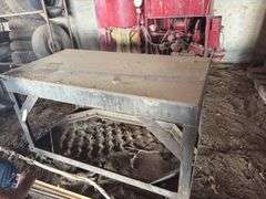 Steel cart on wheels- 2ftx 4ft L x 30"T