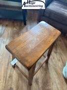 Wooden saddle bar stool