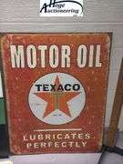 X2 - Texaco Sky Chief & Texaco Motor Oil signs - tin