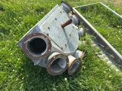 Bin door frame and 6" distributor