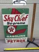 Texaco Sky Chief Su-preme Gasoline Sign - porcelain style
