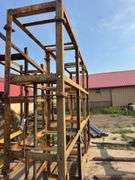 Steel storage rack. 12ft long, 30" deep, 9.5ft tall