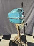 1955 Mercury Mark 6 outboard motor, 2.5 gal gas tank, (stand not included)
