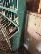 Wood organizer with misc parts - 88"T x 68" L x 16"D