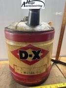 D-X Motor Oil can (5 gallon)