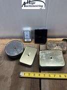 6 tin boxes. 4 Camel tins, 1 Camel Zippo tin, 1 Good Year tin,