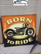 X2 - Born to Ride & Motherroad Route 66 signs - tin