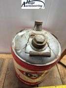 D-X Motor Oil can (5 gallon)