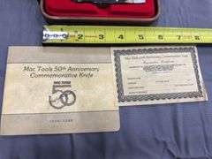 Mac Tools 50th Anniversary Commemorative Knife and case.