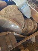 Wood box - trailer wheels, trailer fenders, hub caps, electric box-wood box 7ft L X 26" X 19"T