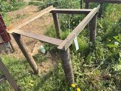 Pair of iron stands. 32x36", 3ft tall