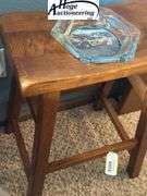 Wooden saddle bar stool with DX ashtray