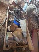 Wood box - trailer wheels, trailer fenders, hub caps, electric box-wood box 7ft L X 26" X 19"T